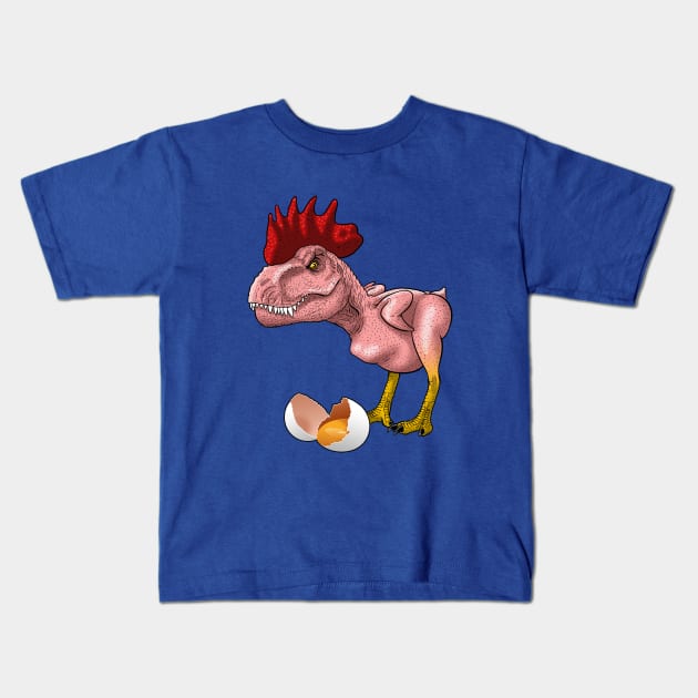 Rooster Rex Kids T-Shirt by albertocubatas